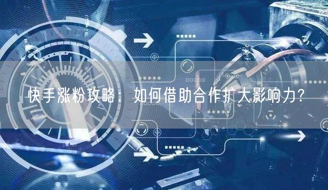 快手涨粉攻略：如何借助合作扩大影响力？