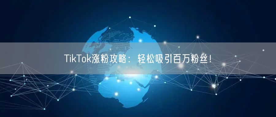 TikTok涨粉攻略：短视频创作+互动引爆粉丝增长
